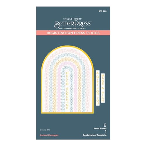 Spellbinders BPR-006 Pressplatte und Stanzformen-Set mit gewölbten Nachrichten aus der Cheers to You-Kollektion Spellbinders BPR-006 Pressplatte und Stanzformen-Set mit gewölbten Nachrichten aus der Cheers to You-Kollektion von Spellbinders