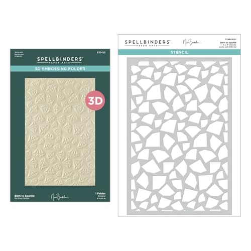 Spellbinders Born to Sparkle 3D-Prägeschablone und Schablonen aus der Bougie Birthday Collection von Spellbinders
