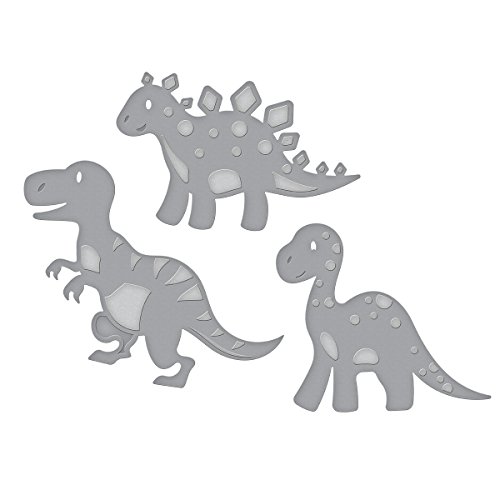 Spellbinders D-Lites Stanzform Dinosaurier, Metall, braun, 15,2 x 9 x 0,2 cm von Spellbinders