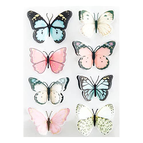 Spellbinders Dimensionale Schmetterlings-Aufkleber aus der Floral Friendship Kollektion, mehrfarbig, 1 Stück von Spellbinders