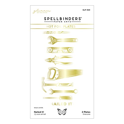 Spellbinders GLP-369 Nailed It Von Nancy McCabe Glimmer Hot Foil Plate, Metall von Spellbinders