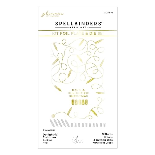 Spellbinders GLP-381 De-light-ful Weihnachten Heißfolienplatte und Stanzformen-Set, metall von Spellbinders