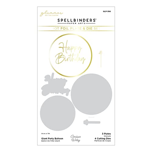 Spellbinders GLP-396 Carissa Wiley Riesen Ballon-Glimmer-Teller und Stanzschablonen-Set aus der It's My Party Kollektion, Metall Papier, One size Spellbinders GLP-396 Carissa Wiley Riesen Ballon-Glimmer-Teller und Stanzschablonen-Set aus der It's My Party Kollektion, Metall Papier, One size von Spellbinders