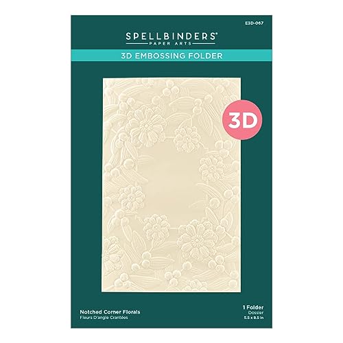 Spellbinders Gekerbte Ecken, Florals, 3D-Prägeschablone aus der Sealed for Christmas Kollektion von Spellbinders