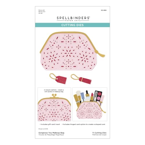 Spellbinders Gorgeous You Stanzschablonen für Make-up-Taschen aus der Gorgeous You-Kollektion von Spellbinders
