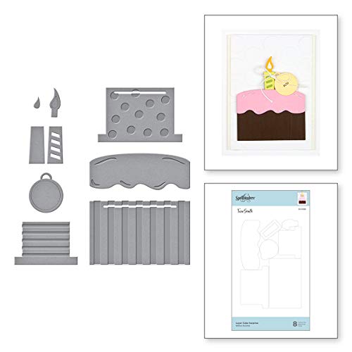 Spellbinders Layer Cake Surprise Stanzschablonen von Sweet Street by Tina Smith geätztes Stanzformen-Set aus Metall von Spellbinders