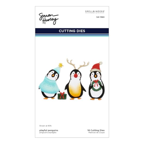Spellbinders S4-1380 Geätzte Stanzform von Simon Hurley-Playful Penguins, Metall, Verspielte Pinguine, Let It Snow, One size Spellbinders S4-1380 Geätzte Stanzform von Simon Hurley-Playful Penguins, Metall, Verspielte Pinguine, Let It Snow, One size von Spellbinders
