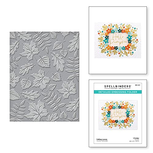 Spellbinders SES-027 Falling Leaves Prägeschablone, opak von Spellbinders