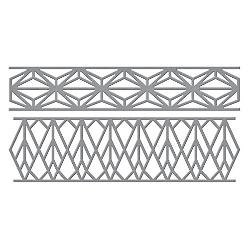 Spellbinders Grenzen Shapeabilities Stanzform mit Rhombus-Rändern, Metall, braun, 19.6 x 12.4 x 0.2 cm von Spellbinders