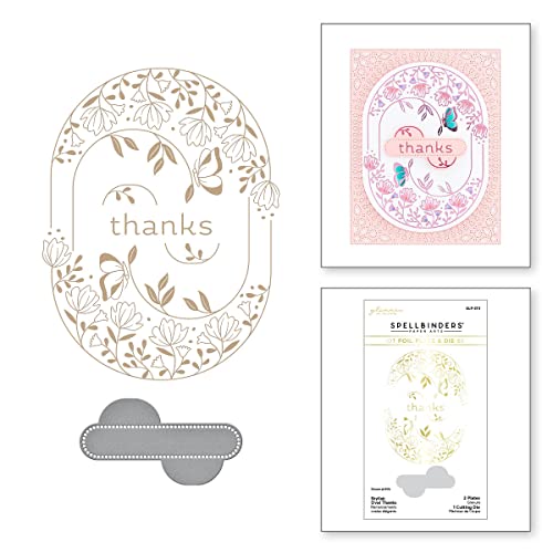 SPELLBINDERS Papercrafts Inc. Spellbinders Glimmer-Heißfolienplatte und Stanzform, stilvoll, oval, Metall, Design SPELLBINDERS Papercrafts Inc. Spellbinders Glimmer-Heißfolienplatte und Stanzform, stilvoll, oval, Metall, Design von Spellbinders
