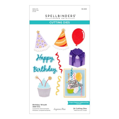 Spellbinders Suzanne Hue S5-600 Geburtstagskranz-Add-Ons, geätzte Stanzformen Spellbinders Suzanne Hue S5-600 Geburtstagskranz-Add-Ons, geätzte Stanzformen von Spellbinders