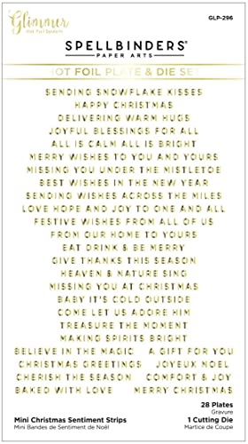 Unbekannt 660613 Hot Foil Plate Christmas Sentiments Spellbinders Glimmer Heißfolien-Teller und Stanzformen-Set – Mini-Weihnachtsstimmungen, Metall Unbekannt 660613 Hot Foil Plate Christmas Sentiments Spellbinders Glimmer Heißfolien-Teller und Stanzformen-Set – Mini-Weihnachtsstimmungen, Metall von Spellbinders