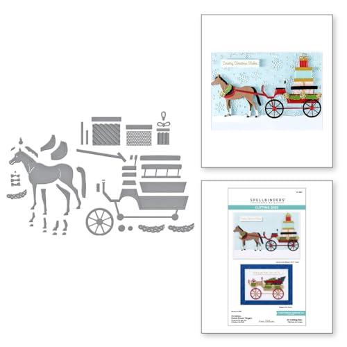 Weihnachtspferdewagen geätzte Stanzformen aus der Country Christmas Collection von Annie Williams Weihnachtspferdewagen geätzte Stanzformen aus der Country Christmas Collection von Annie Williams von Spellbinders