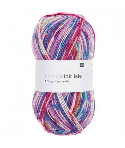 Rico Design Superba Fair Isle Sockenwolle, 4-fädig, 100 g Rico Design Superba Fair Isle Sockenwolle, 4-fädig, 100 g von Sperenza