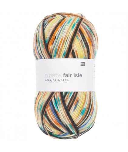 Rico Design Superba Fair Isle Sockenwolle, 4-fädig, 100 g Rico Design Superba Fair Isle Sockenwolle, 4-fädig, 100 g von Sperenza