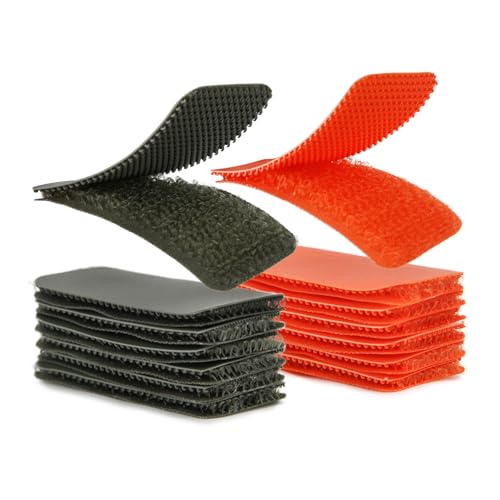 Spesh 40 Stück Klettband zum Nähen,20mm*50mm Flauschband + Hakenband Set,Klettverschluss Band für Kleidung DIY(20mm*50mm, Grün und Orange) von Spesh