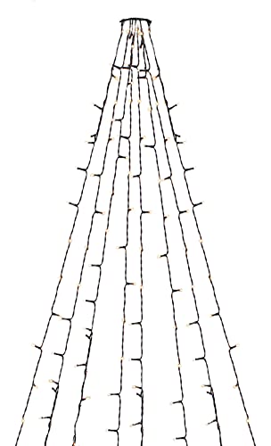 Baum Lichterkette Oktopus mit 8 Strängen - 200 cm - Weihnachtsbaum Lickterkette mit 176 LED in warm weiß - Baum Beleuchtung Überwurf für Innen und Außen Strom betrieben von Spetebo