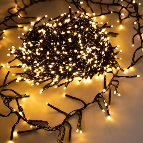 Büschel Lichterkette soft gold 4,2 m dimmbar mit Timer für Außen - 448 LED - Outdoor Weihnachtslichterkette extra warm weiß mit Stecker - Garten Deko Weihnachtsbaum Beleuchtung wasserdicht Büschel Lichterkette soft gold 4,2 m dimmbar mit Timer für Außen - 448 LED - Outdoor Weihnachtslichterkette extra warm weiß mit Stecker - Garten Deko Weihnachtsbaum Beleuchtung wasserdicht von Spetebo