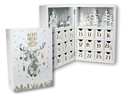 Spetebo Holz Adventskalender Buch mit 24 Boxen - 30 cm - Weihnachtskalender zum Befüllen Spetebo Holz Adventskalender Buch mit 24 Boxen - 30 cm - Weihnachtskalender zum Befüllen von Spetebo