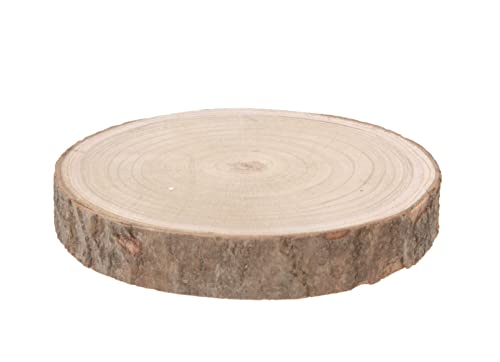 Holz Baumscheibe natur - 18-23 cm - Deko Holz Scheibe Echtholz Tischdeko - Dekorieren Bemalen Brandmalen von Spetebo