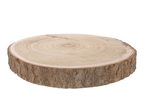 Holz Baumscheibe natur - 23-28 cm - Deko Holz Scheibe Echtholz Tischdeko von Spetebo
