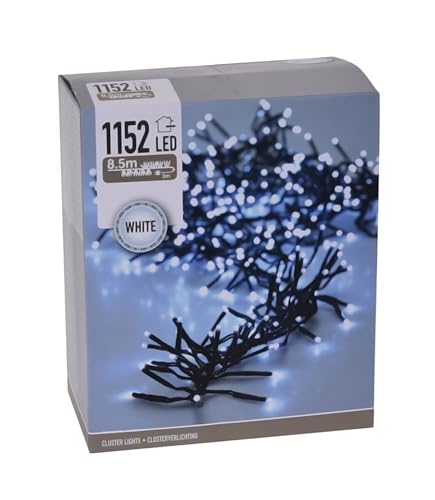 LED Cluster Lichterkette kaltweiß - 8,5 m / 1152 LED - Büschel Lichterkette mit Speicherchip und 8 Funktionen - Weihnachtsbaum Lichter Deko für Innen und Außen in kaltem weiß LED Cluster Lichterkette kaltweiß - 8,5 m / 1152 LED - Büschel Lichterkette mit Speicherchip und 8 Funktionen - Weihnachtsbaum Lichter Deko für Innen und Außen in kaltem weiß von Spetebo