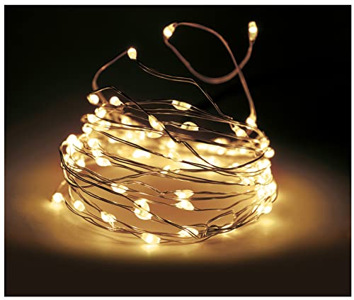 Spetebo LED Draht Lichterkette mit Fernbedienung - 100 LED auf 1190 cm - Leuchtdraht mit 8 Funktionen Dimmer und Timer - Weihnachtsbaum Lichter Deko für Innen und Außen von Spetebo