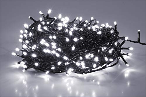 LED Lichterkette kalt weiß - 480 LED / 33 m - Weihnachts Deko Beleuchtung für den Innen- und Außenbereich von Spetebo