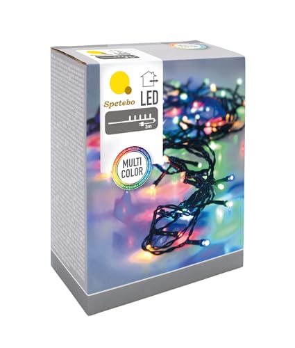 LED Lichterkette bunt - 180 LED / 13,5 m - Multi Color Weihnachts Beleuchtung - Advent Winter Deko für den Innen- und Außenbereich mehrfarbig von Spetebo