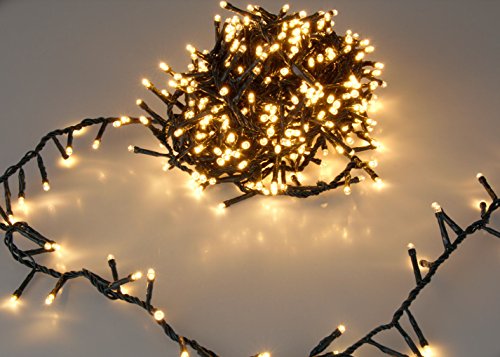 Spetebo LED Büschel Cluster Lichterkette EXTRA warm weiß - 16 m / 800 LED - Weihnachtsbaum Garten Deko Beleuchtung IP44 mit Stromkabel - Weihnachtsbeleuchtung für Innen + Außen von Spetebo
