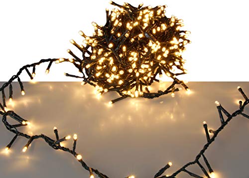 LED Weihnachtsbaum Lichterkette mit 1800 LED - 36 m/4260625749630EXTRA warmweiß - mit Speicherchip und 8 Funktionen - für den Innen- und Außenbereich von Spetebo