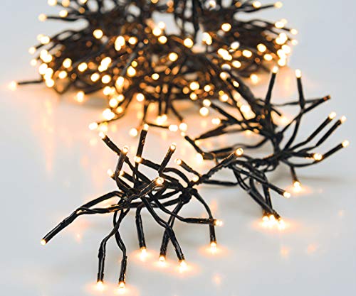 Spetebo LED Weihnachtsbaum Lichterkette warmweiß - Länge 11 m / 1512 LED - Büschel Lichterkette mit Speicherchip und 8 Funktionen - für den Innen- und Außenbereich von Spetebo