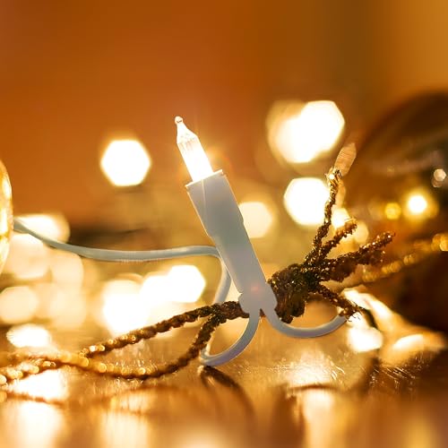 Weihnachtsbaum Lichterkette mit 50 Birnen warm weiß - 10 m - Weihnachtsdeko Tannenbaum Beleuchtung mit Stecker - Innen Weihnachtslichterkette Dekobeleuchtung Innenraum Deko Licht kabelgebunden Weihnachtsbaum Lichterkette mit 50 Birnen warm weiß - 10 m - Weihnachtsdeko Tannenbaum Beleuchtung mit Stecker - Innen Weihnachtslichterkette Dekobeleuchtung Innenraum Deko Licht kabelgebunden von Spetebo