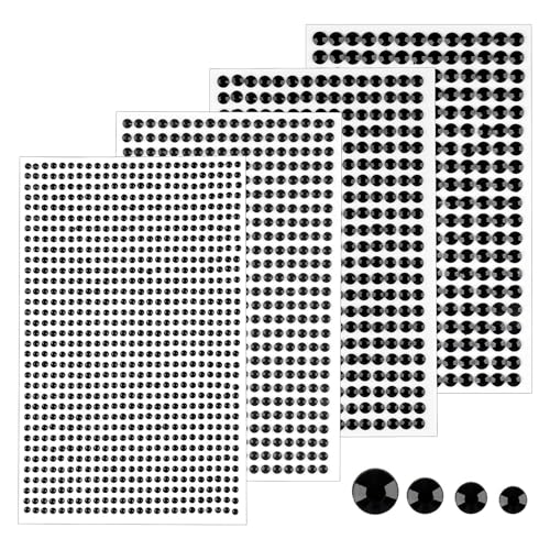 1608 Stück Glitzersteine Gesicht Schwarz,3/4/5/6mm Schwarze Glitzersteine Gesicht,Glitzersteine Selbstklebend Schwarz,für Handwerke,DIY-Dekorationen,Basteln,Gesicht,Augen,Nägel,Haare Make-up 1608 Stück Glitzersteine Gesicht Schwarz,3/4/5/6mm Schwarze Glitzersteine Gesicht,Glitzersteine Selbstklebend Schwarz,für Handwerke,DIY-Dekorationen,Basteln,Gesicht,Augen,Nägel,Haare Make-up von SpetngSake