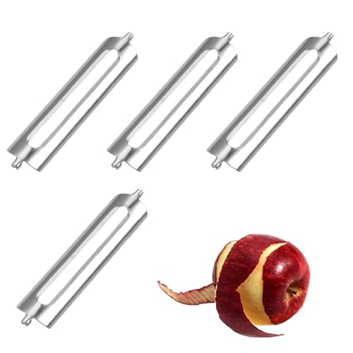 4 Stück 420 Rostfreier Stahl Schäler Klingen, Flache Dicke Ersatzklinge Parschäler, Multifunktionaler Doppelseitige Sparschäler, für Küchenanwendung Schälen von Obst und Gemüse 4 Stück 420 Rostfreier Stahl Schäler Klingen, Flache Dicke Ersatzklinge Parschäler, Multifunktionaler Doppelseitige Sparschäler, für Küchenanwendung Schälen von Obst und Gemüse von SpetngSake
