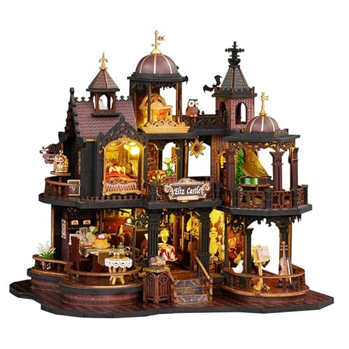 Spilay DIY Miniature House, Holz-Puppenhaus-Bausatz mit Holzmöbeln mit Staubschutz & Spieluhr & LED, Geburtstag Weihnachten Handmade Gift-ES18 Spilay DIY Miniature House, Holz-Puppenhaus-Bausatz mit Holzmöbeln mit Staubschutz & Spieluhr & LED, Geburtstag Weihnachten Handmade Gift-ES18 von Spilay