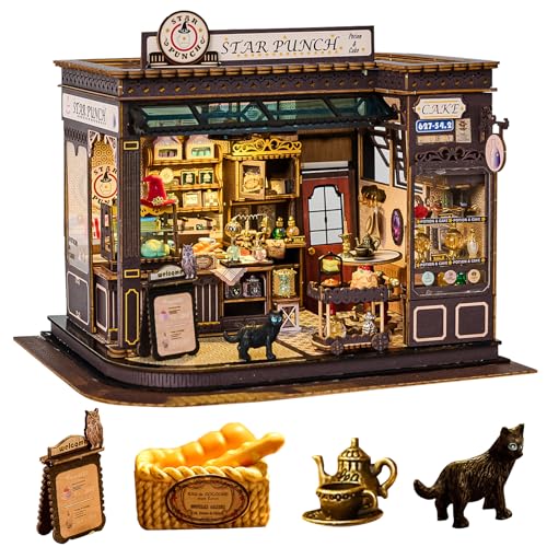 Spilay DlY Puppenhaus-Set, Buchecken-Set, Miniaturhaus-Set mit Spieluhr, iniature House Kit, Magic Coffee'Shop, für Erwachsene und Jugendliche für Familie und Freunde. Spilay DlY Puppenhaus-Set, Buchecken-Set, Miniaturhaus-Set mit Spieluhr, iniature House Kit, Magic Coffee'Shop, für Erwachsene und Jugendliche für Familie und Freunde. von Spilay