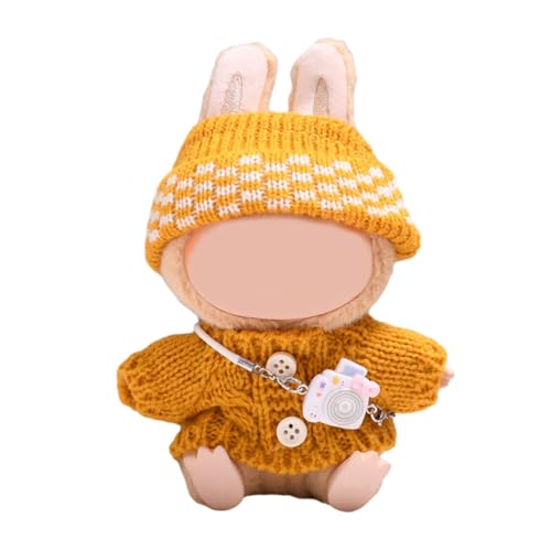 3-teilige Kleidung und Zubehör für 17 cm große Puppen, inklusive Strickmütze, Pullovertasche oder Kamera für Mädchen, Jungen, Kindergeburtstagsgeschenk, 17 cm Puppenkleidungsset für Puppenzubehör 3-teilige Kleidung und Zubehör für 17 cm große Puppen, inklusive Strickmütze, Pullovertasche oder Kamera für Mädchen, Jungen, Kindergeburtstagsgeschenk, 17 cm Puppenkleidungsset für Puppenzubehör von SpirWoRchlan