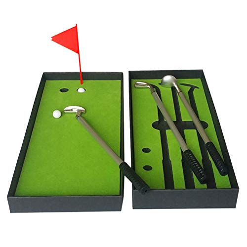 Mini Course Desktop Golf Club Ball Putting Green Flag Kugelschreiber Set Geschenk – Rot von SpirWoRchlan