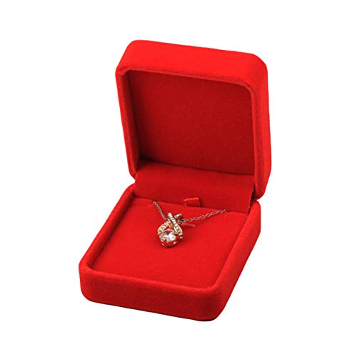 Schmuckschatulle, Samt, für Ringe, Halsketten und Armbänder, Rot von SpirWoRchlan