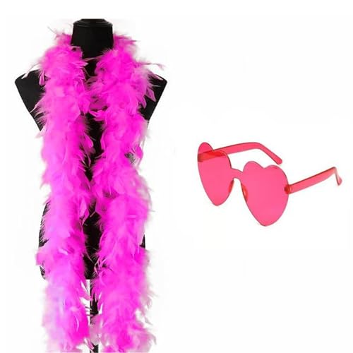 SpirWoRchlan Federboa, 60 g, Truthahn-Boa-Federn mit Herz, randlose Sonnenbrille für Partys, Weihnachten, Hochzeiten, Kostüme, Konzerte, Haustiere und Heimdekoration, Hot Pink SpirWoRchlan Federboa, 60 g, Truthahn-Boa-Federn mit Herz, randlose Sonnenbrille für Partys, Weihnachten, Hochzeiten, Kostüme, Konzerte, Haustiere und Heimdekoration, Hot Pink von SpirWoRchlan