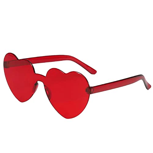 SpirWoRchlan Hippie Herzförmige Brille, Transparente Candy Color Sonnenbrille für Geburtstagsfeier, Halloween, Neuheit Party ustige Partybrillen für Erwachsene, Jungen und Mädchen Rot SpirWoRchlan Hippie Herzförmige Brille, Transparente Candy Color Sonnenbrille für Geburtstagsfeier, Halloween, Neuheit Party ustige Partybrillen für Erwachsene, Jungen und Mädchen Rot von SpirWoRchlan