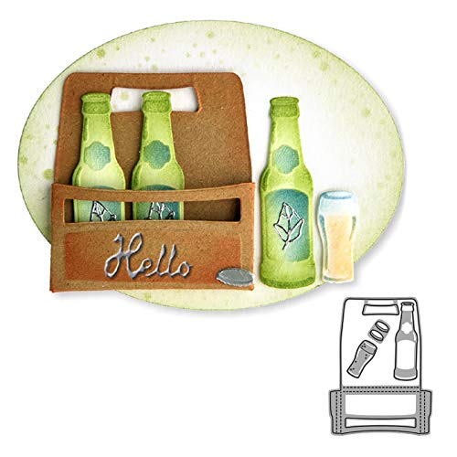 Stanzmaschine Stanzschablone, Scrapbooking Prägeschablonen Stanzformen Schablonen Für Scrapbooking, Fotopapier, Karten, Handwerk Prägen DIY Herstellung Geburtstag Geschenk Cutting Dies-Beer Bottle von SpirWoRchlan