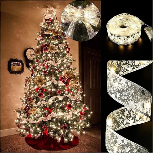 Weihnachtsbaum-Lichter, 5 m, 50 LEDs, Weihnachtsbaumband, wasserdicht, Weihnachtsdekoration, Vorhang-Lichter, hängende Lichterkette für Schlafzimmer, Wand, Garten, Terrasse, Weihnachtsbaumschmuck Weihnachtsbaum-Lichter, 5 m, 50 LEDs, Weihnachtsbaumband, wasserdicht, Weihnachtsdekoration, Vorhang-Lichter, hängende Lichterkette für Schlafzimmer, Wand, Garten, Terrasse, Weihnachtsbaumschmuck von SpirWoRchlan