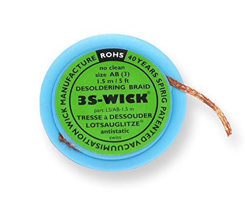 Spirig 3S-Wick Lotsauglitze 2,2 mm auf 1,5 m Antistatikspule, WICK2.2-1.5 von Spirig