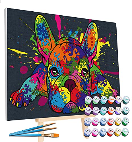 Splat Planet Französische Bulldogge Malen Nach Zahlen, Gerahmt, Fluoreszierendes Neon, Malen Nach Zahlen Auf Leinwand, Malen Nach Zahlen Für Erwachsene Und Kinder. 30x40cm Splat Planet Französische Bulldogge Malen Nach Zahlen, Gerahmt, Fluoreszierendes Neon, Malen Nach Zahlen Auf Leinwand, Malen Nach Zahlen Für Erwachsene Und Kinder. 30x40cm von Splat Planet
