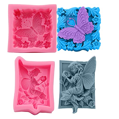 2 Stücke Engel Silikon Seifen Form, Schmetterling Silikonform, Engel Handgemachte Seifenformen, Torten Schokolade Keks Silikonformen Backen Mould Tortedeko 2 Stücke Engel Silikon Seifen Form, Schmetterling Silikonform, Engel Handgemachte Seifenformen, Torten Schokolade Keks Silikonformen Backen Mould Tortedeko von Spldsun