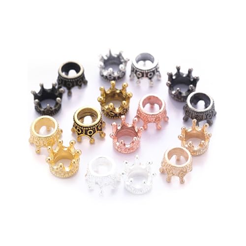 Spldsun 100 Stück Krone Deko, Krone Basteln, Mini Krone Charms, für Herstellung Von Diy-Schmuck Und Accessoires Spldsun 100 Stück Krone Deko, Krone Basteln, Mini Krone Charms, für Herstellung Von Diy-Schmuck Und Accessoires von Spldsun