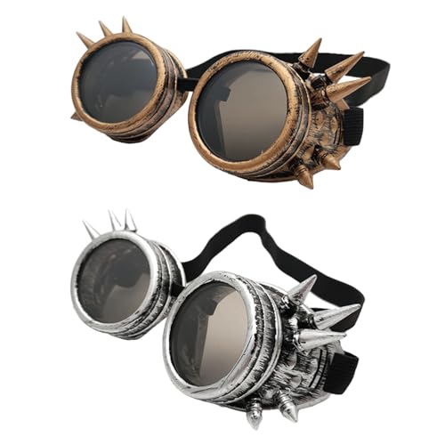 Spldsun 2 Stück Halloween-Kaleidoskop-Karnevalsbrille, Verstellbare Psychedelische Steampunk-Brille, Vintage viktorianische Steampunk-Brille, Unverzichtbares Zubehör für Ihre Steampunk-Garderobe Spldsun 2 Stück Halloween-Kaleidoskop-Karnevalsbrille, Verstellbare Psychedelische Steampunk-Brille, Vintage viktorianische Steampunk-Brille, Unverzichtbares Zubehör für Ihre Steampunk-Garderobe von Spldsun