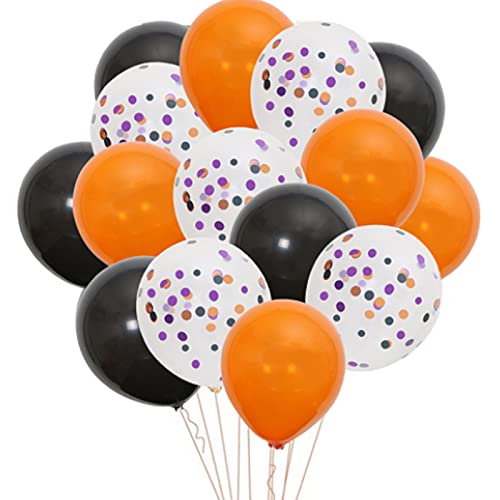 60 Stück Luftballons Orange Schwarz,Konfetti Helium Latex Ballons, luftballons hochzeit, für Hochzeit Geburtstag Party Dekoration von Spldsun